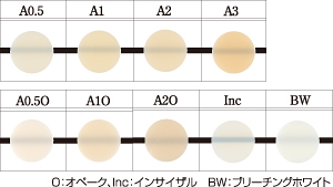 F00 超低流動タイプ 色調