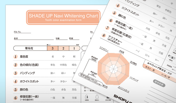 シェードアップ ナビ ホワイトニングチャート