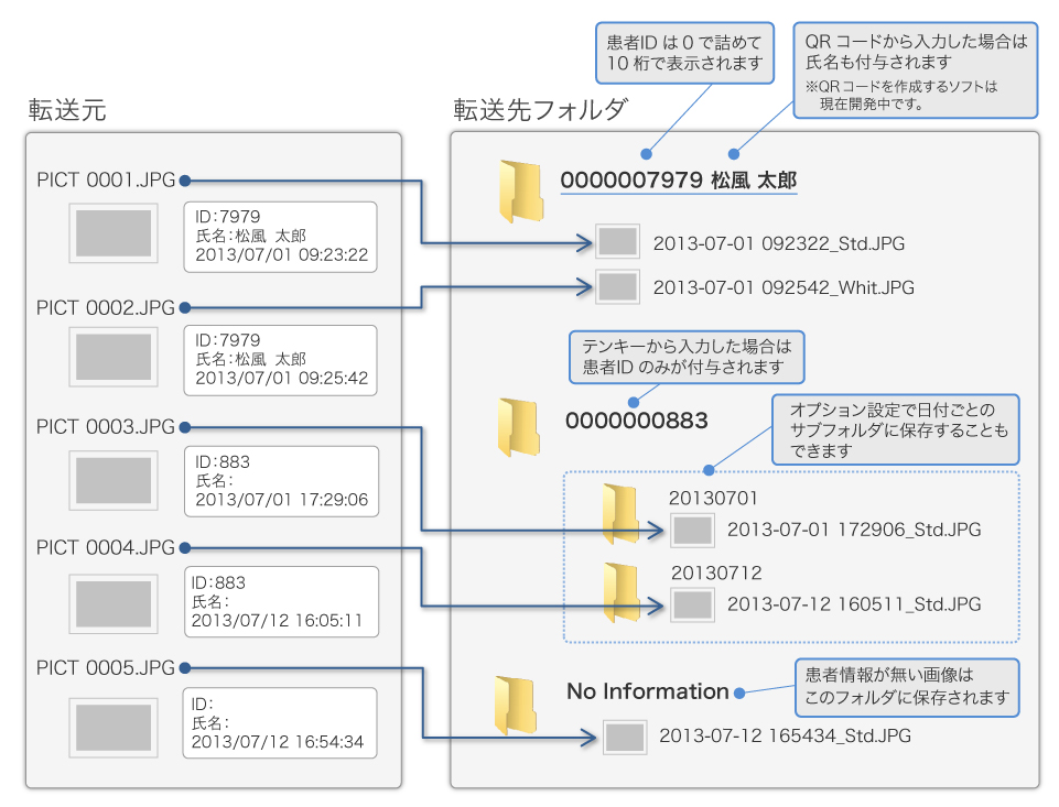 画像振り分けイメージ図